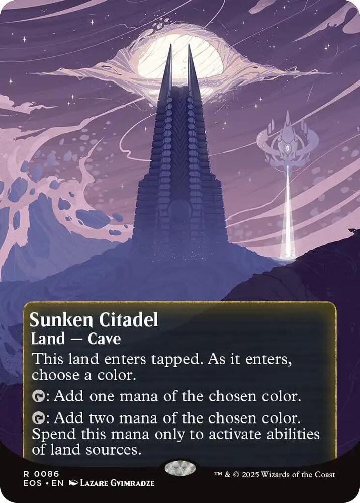 Sunken Citadel (0086) (Borderless)-Edge of Eternities: Stellar Sights-R-Foil