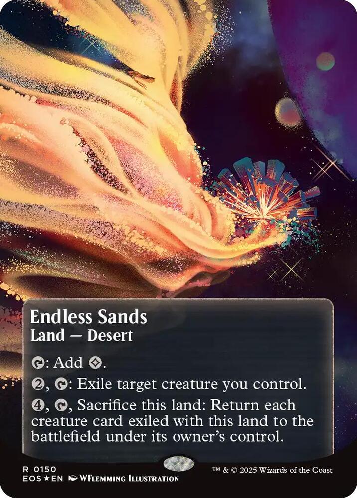 Endless Sands (0150) (Borderless) (Galaxy Foil)-Edge of Eternities: Stellar Sights-R-Foil