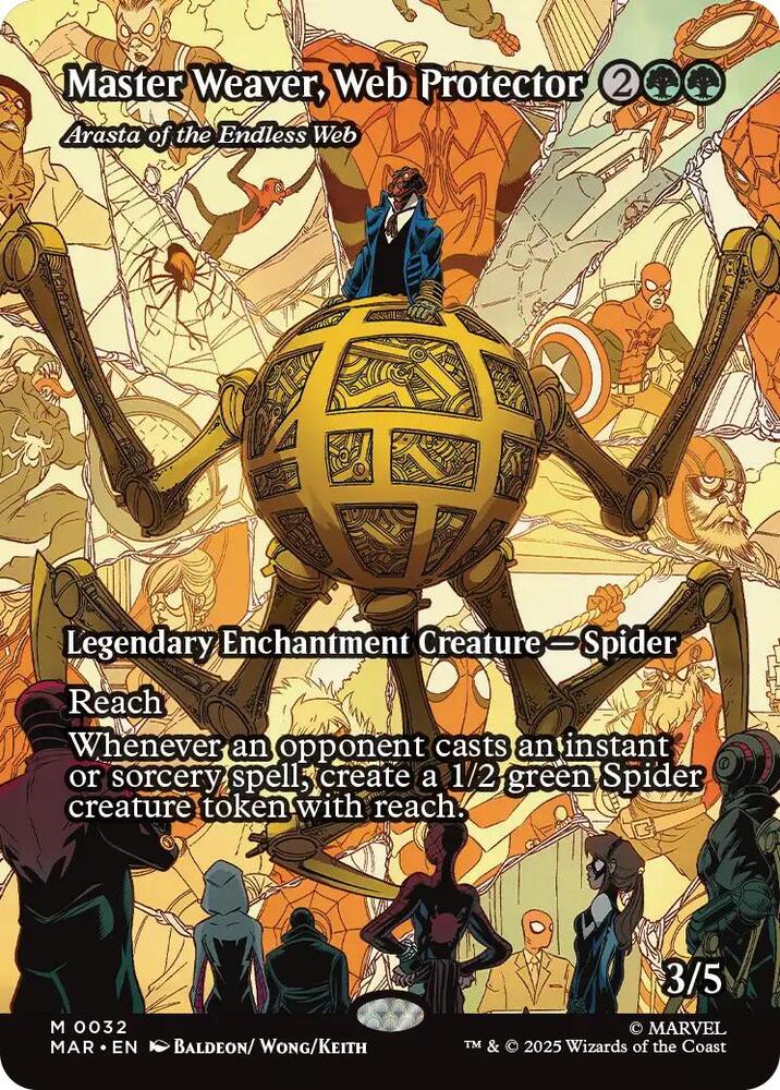 Master Weaver, Web Protector - Arasta of the Endless Web (Borderless)-Marvel Universe Eternal-Legal-M-Normal