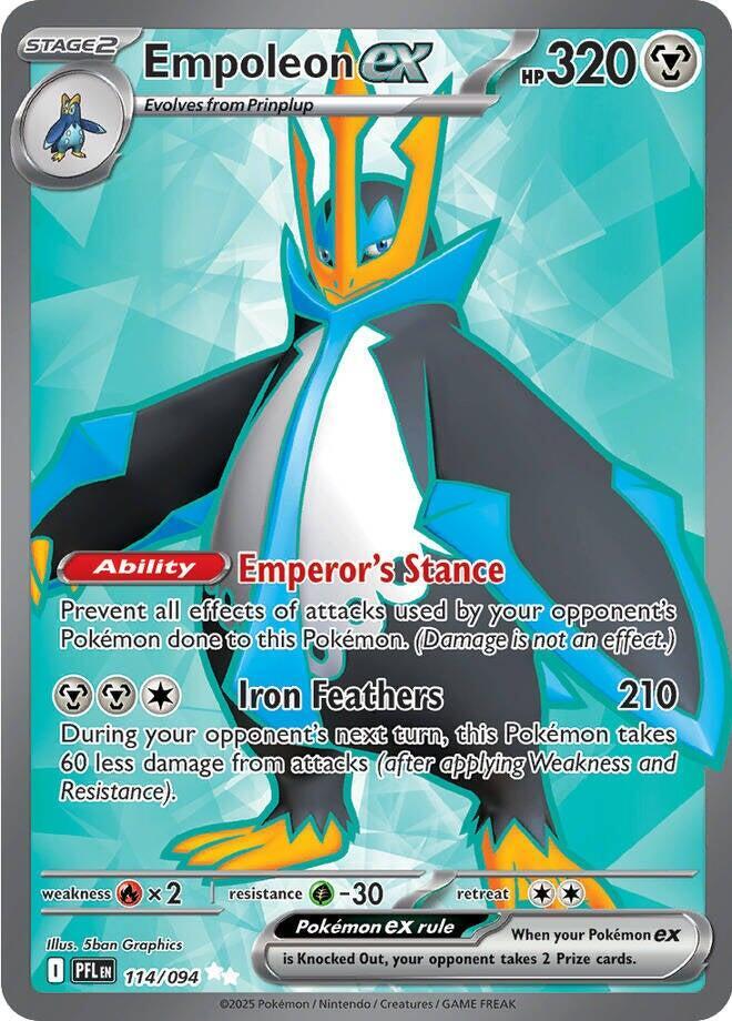 Empoleon ex - 114/094-ME02: Phantasmal Flames-Ultra Rare-Holofoil