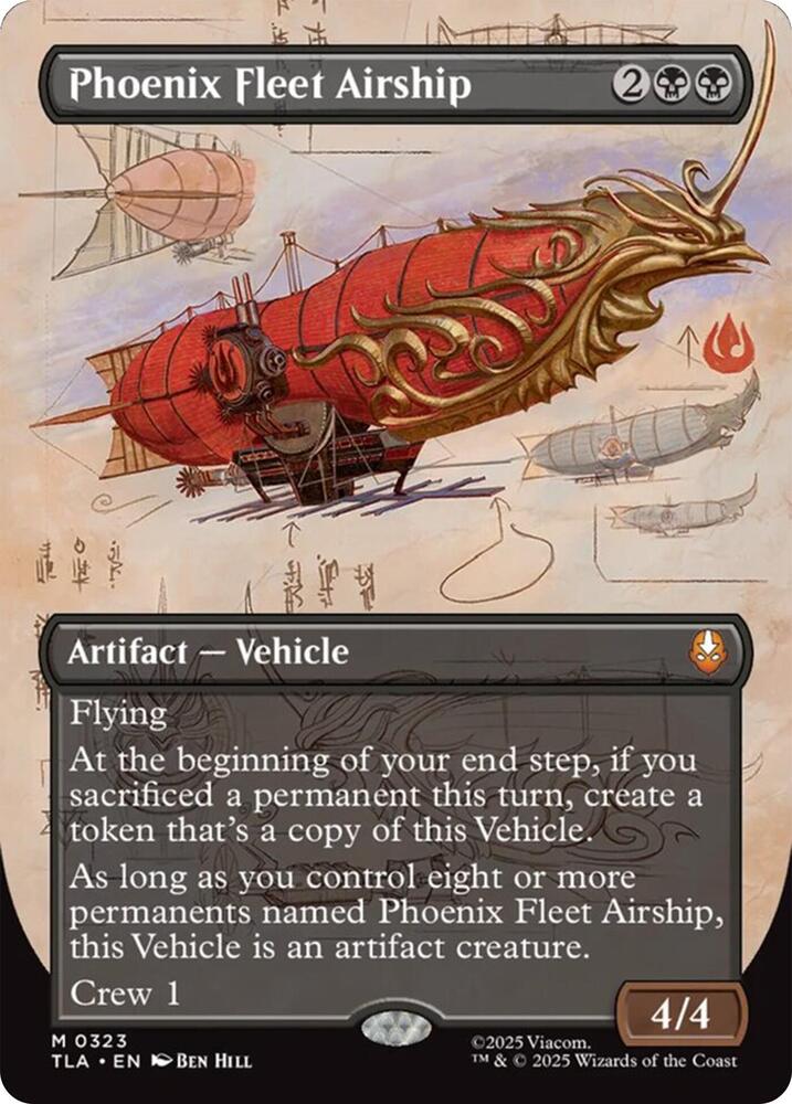 Phoenix Fleet Airship (Borderless)-Avatar: The Last Airbender-M-Foil