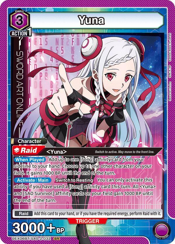 Yuna (032)-UEX06BT: Sword Art Online Vol.2-Super Rare-Foil