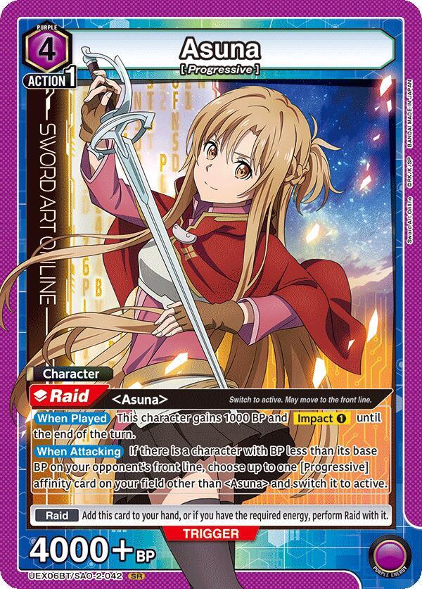 Asuna (042)-UEX06BT: Sword Art Online Vol.2-Super Rare-Foil