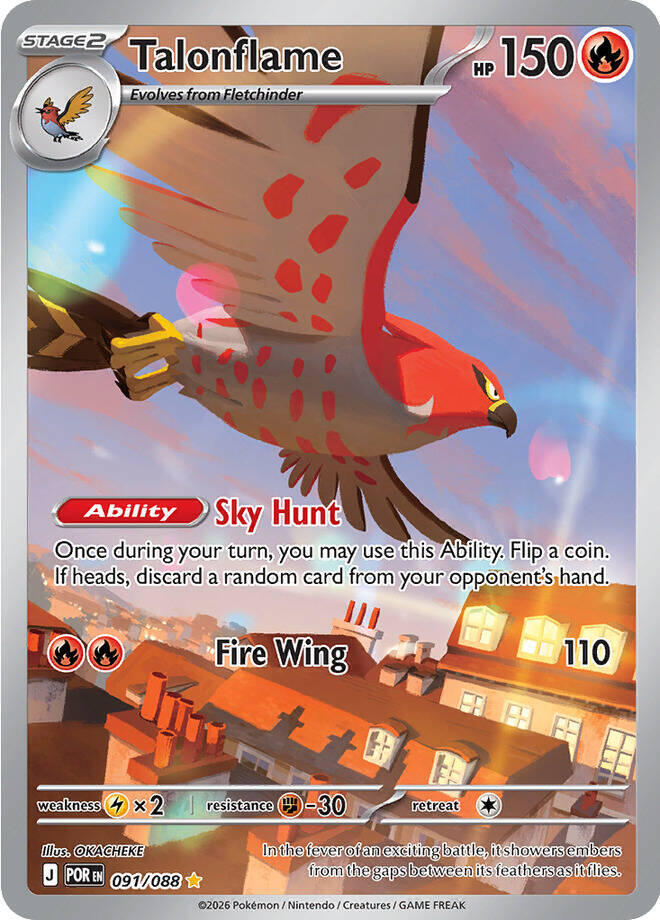 Talonflame - 091/088-ME03: Perfect Order-Illustration Rare-Holofoil