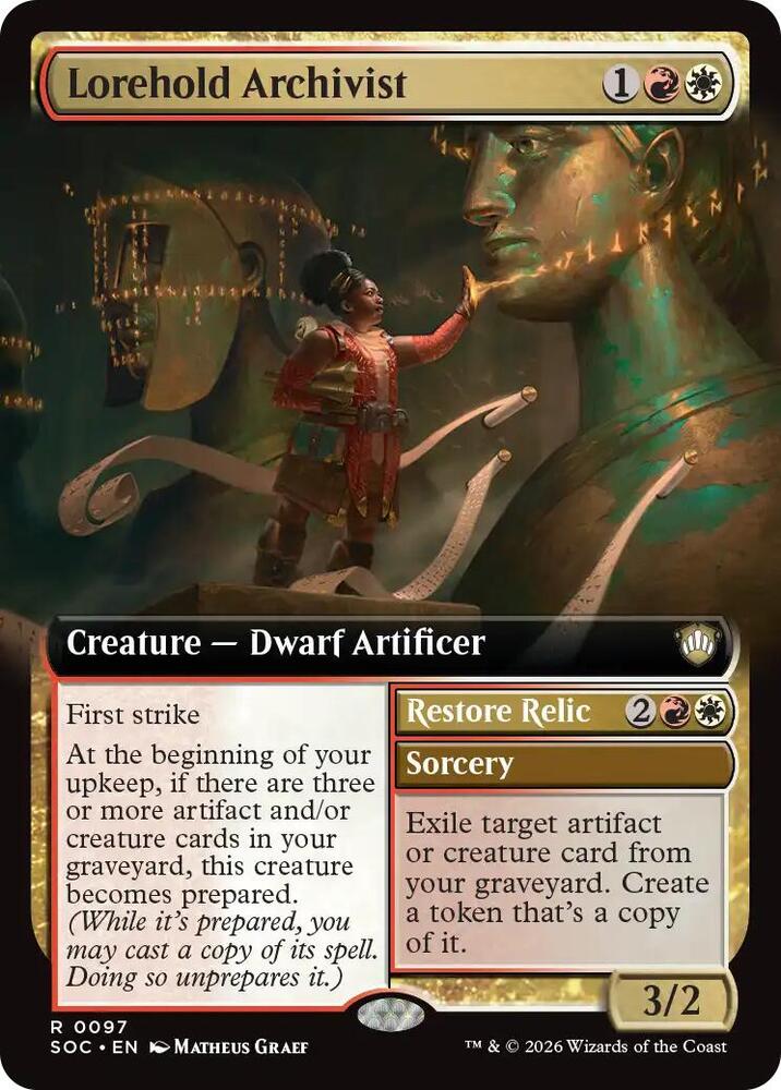Lorehold Archivist (Extended Art)-Commander: Secrets of Strixhaven-R-Normal