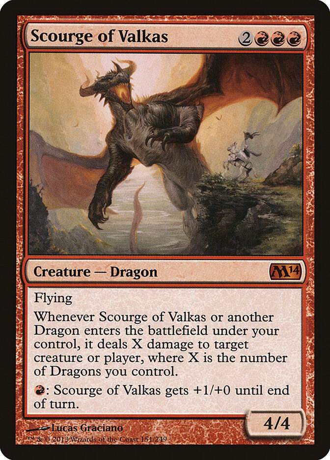 Scourge of Valkas-Magic 2014 (M14)-M-Normal