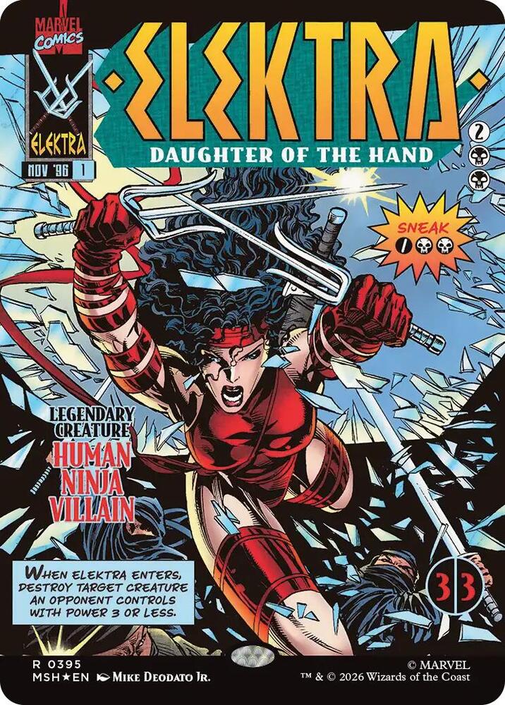 Elektra, Daughter of the Hand (Borderless) (0395)-Marvel Super Heroes-R-Foil