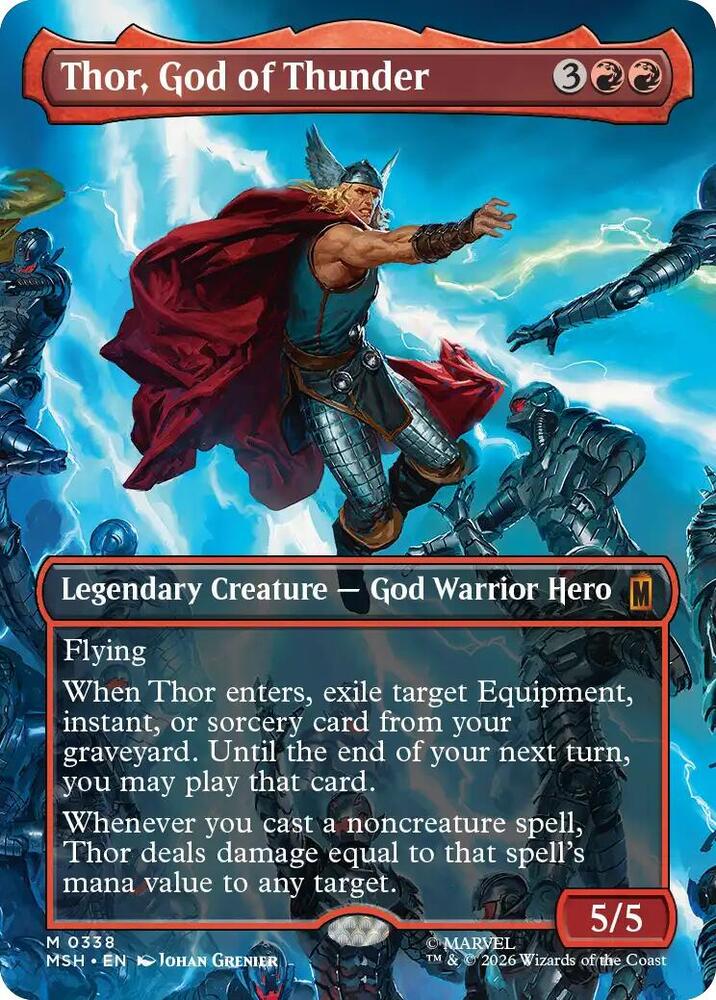 Thor, God of Thunder (Borderless) (0338)-Marvel Super Heroes-M-Normal