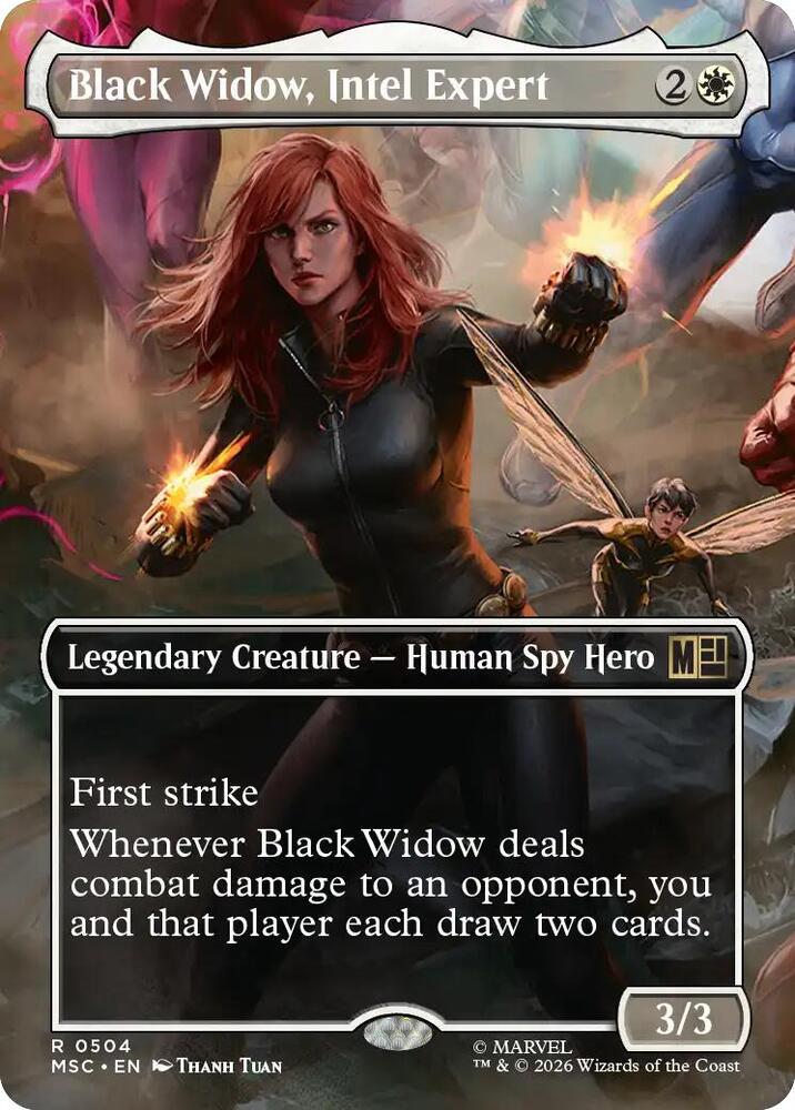 Black Widow, Intel Expert (Borderless)-Commander: Marvel Super Heroes-R-Foil