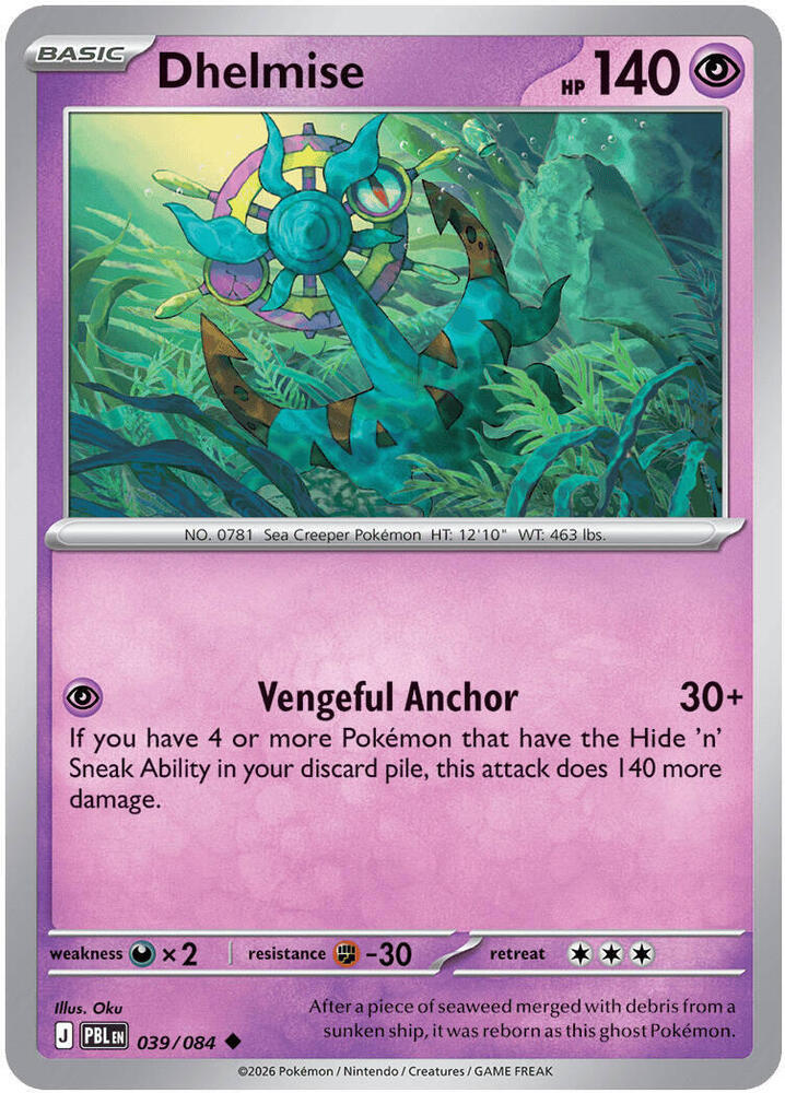 Dhelmise - 039/084-ME05: Pitch Black-Uncommon-Reverse Holofoil