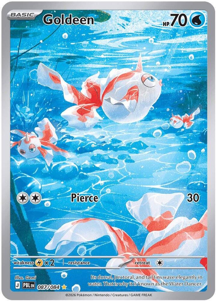 Goldeen - 087/084-ME05: Pitch Black-Illustration Rare-Holofoil