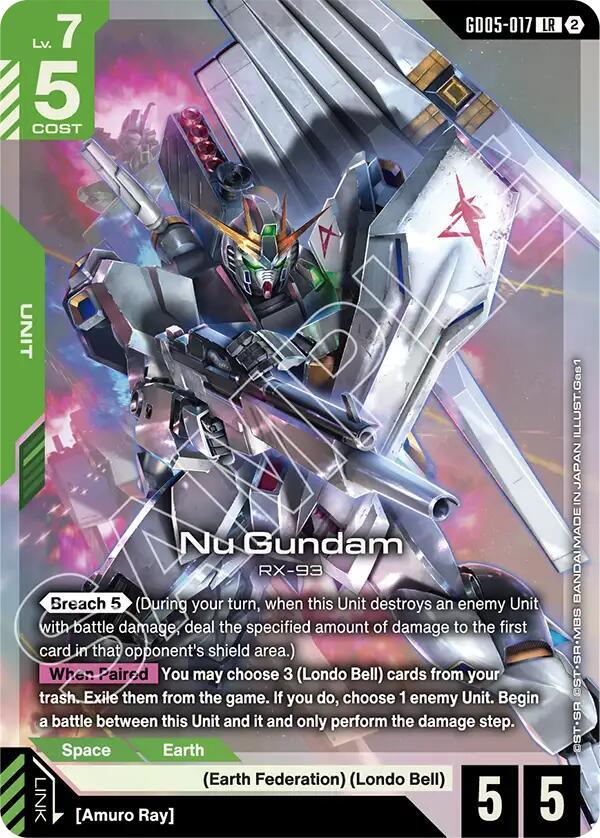 Nu Gundam (GD05-017)-Freedom Ascension-Legend Rare-Holofoil