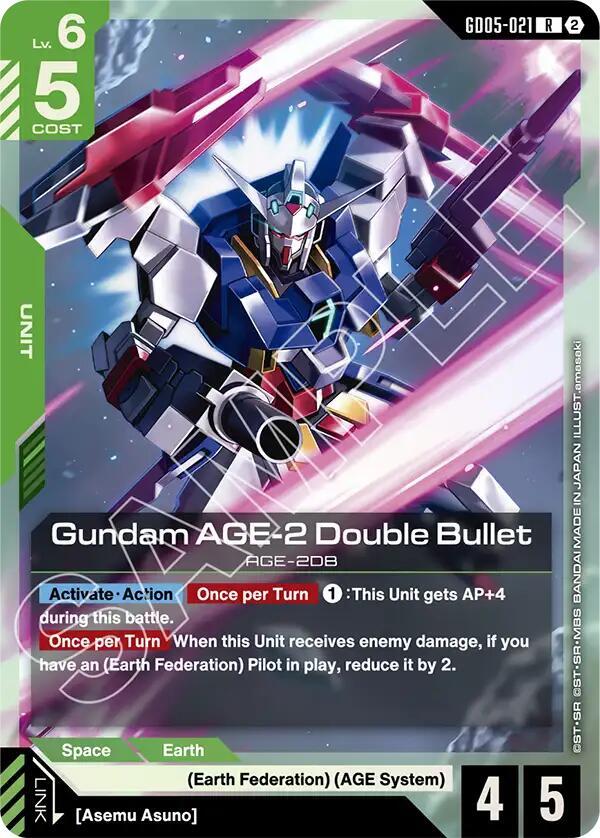 Gundam AGE-2 Double Bullet-Freedom Ascension-Rare-Holofoil