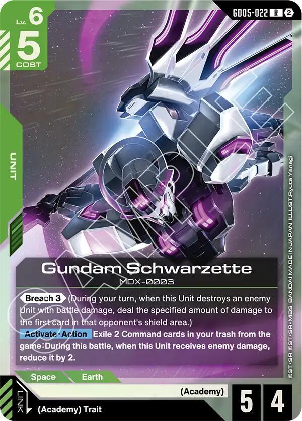 Gundam Schwarzette-Freedom Ascension-Rare-Holofoil