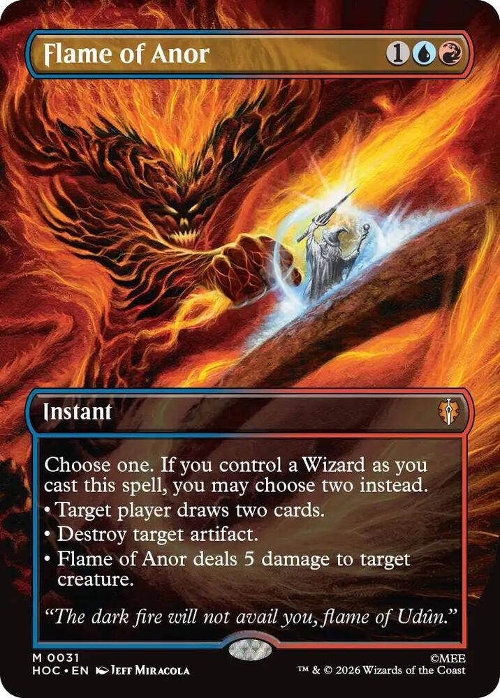 Flame of Anor (Borderless)-The Hobbit: Eternal-Legal-M-Foil