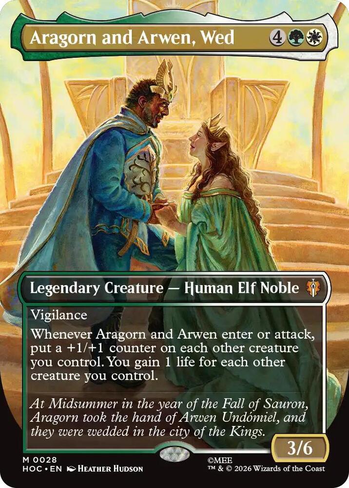 Aragorn and Arwen, Wed (Borderless)-The Hobbit-M-Normal