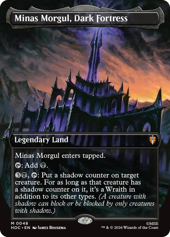 Minas Morgul, Dark Fortress (Borderless)-The Hobbit: Eternal-Legal-M-Foil