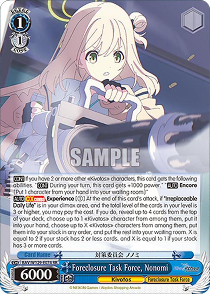 Foreclosure Task Force, Nonomi-Blue Archive The Animation-Double Rare-Normal