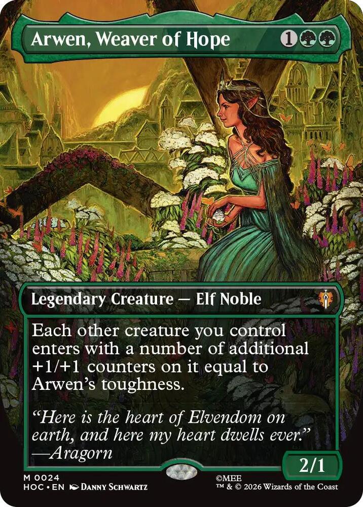 Arwen, Weaver of Hope (Borderless)-The Hobbit: Eternal-Legal-M-Foil