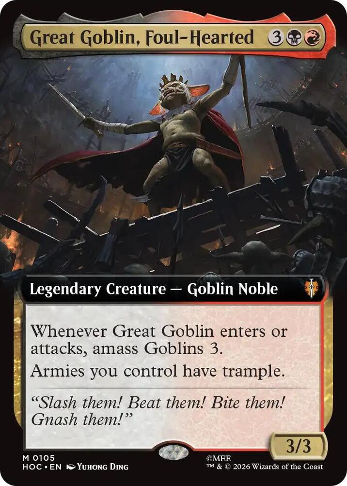 Great Goblin, Foul-Hearted (Extended Art)-The Hobbit: Eternal-Legal-M-Normal