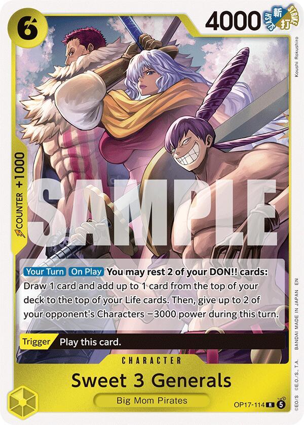 Sweet 3 Generals-The World's Strongest Warriors-R-Foil