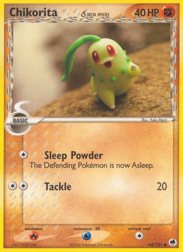 Chikorita (Delta Species)-EX Dragon Frontiers-Common-Reverse Holofoil