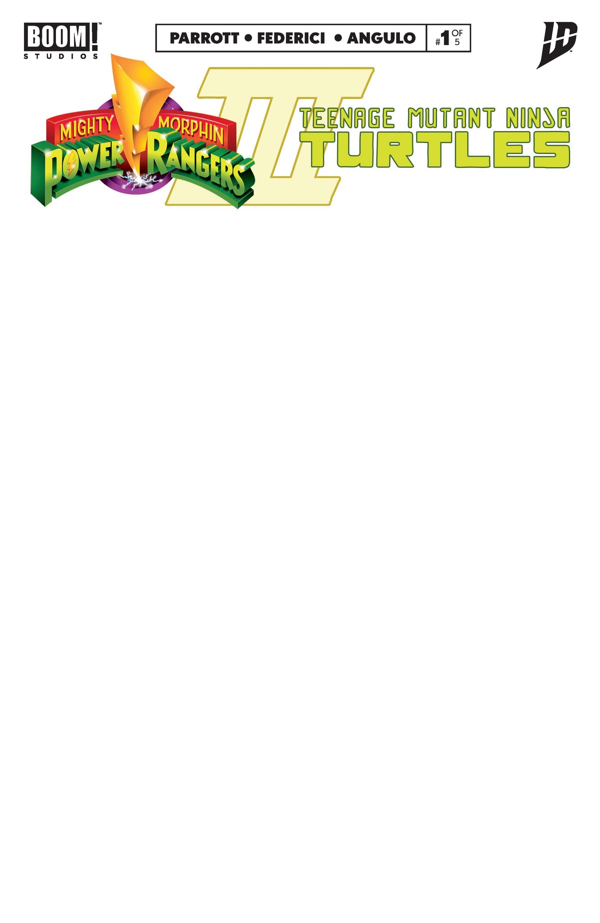 Mighty Morphin Power Rangers/ Teenage Mutant Ninja Turtles III #1 F Blank Variant (Dressed, Sketch Cover