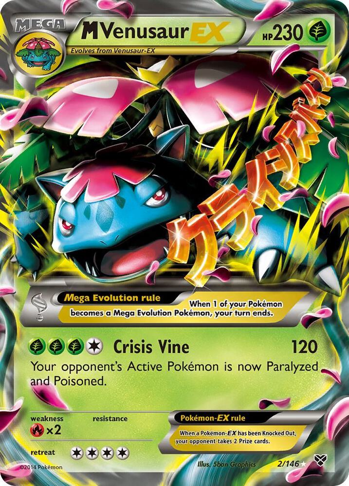 M Venusaur EX-XY Base Set-Ultra Rare-Holofoil