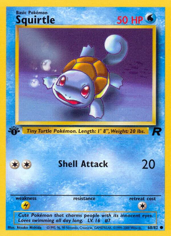 Squirtle-Team Rocket-Common-1st Edition
