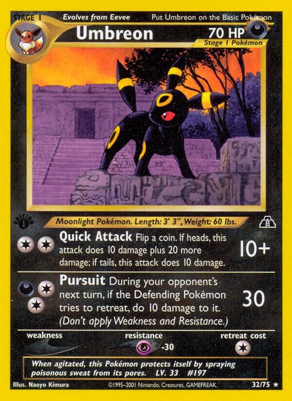 Umbreon (32)-Neo Discovery-Rare-1st Edition