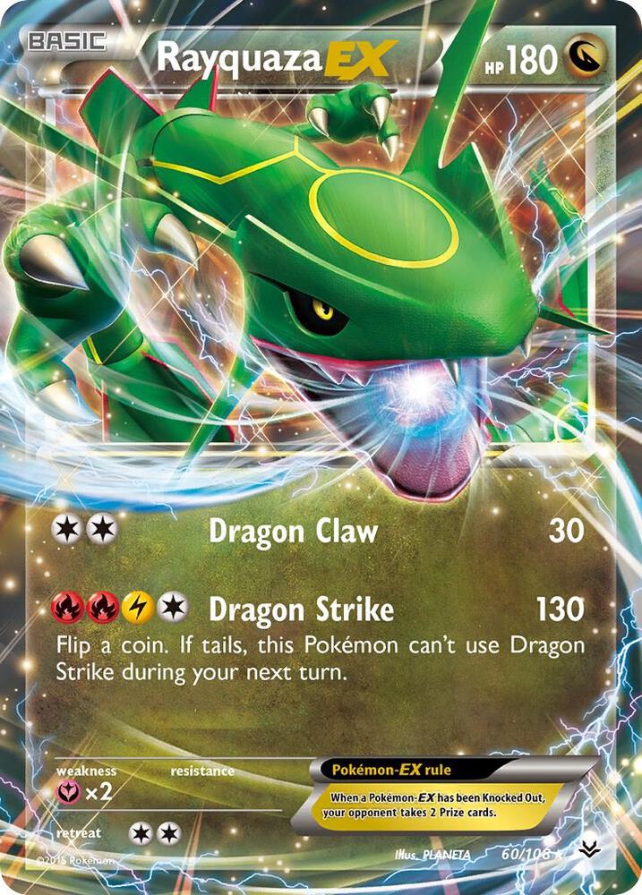 Rayquaza EX (60)-XY - Roaring Skies-Ultra Rare-Holofoil