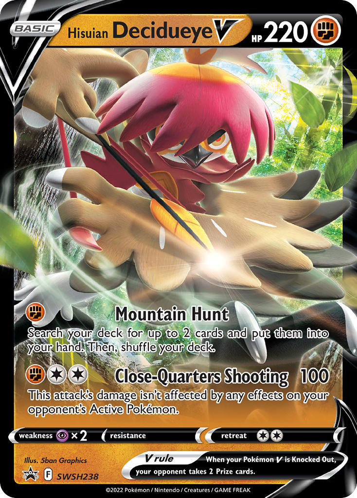 Hisuian Decidueye V - SWSH238-SWSH: Sword & Shield Promo Cards-Promo-Holofoil