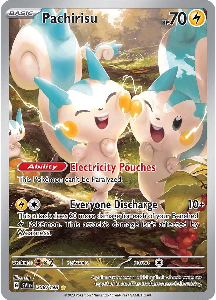 Pachirisu - 208/198-SV01: Scarlet & Violet Base Set-Illustration Rare-Holofoil