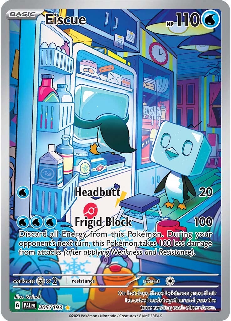 Eiscue - 205/193-SV02: Paldea Evolved-Illustration Rare-Holofoil