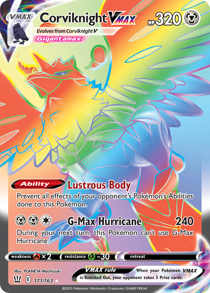 Corviknight VMAX (Secret)-SWSH05: Battle Styles-Secret Rare-Holofoil