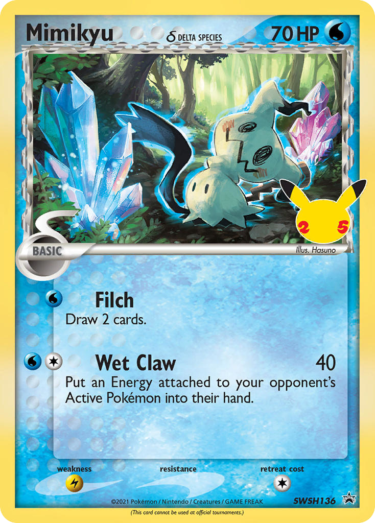 Mimikyu (Delta Species) - SWSH136-SWSH: Sword & Shield Promo Cards-Promo-Holofoil