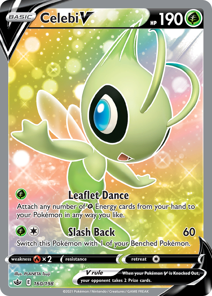 Celebi V (Full Art)-SWSH06: Chilling Reign-Ultra Rare-Holofoil