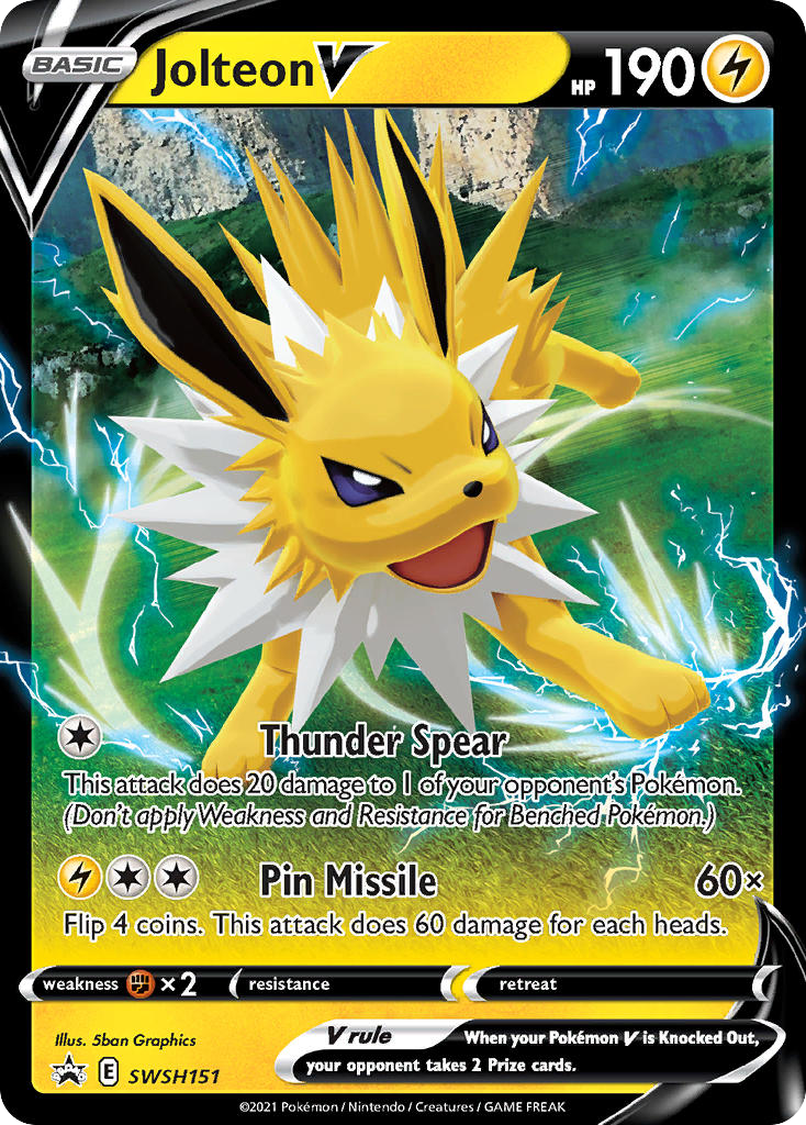 Jolteon V - SWSH151-SWSH: Sword & Shield Promo Cards-Promo-Holofoil