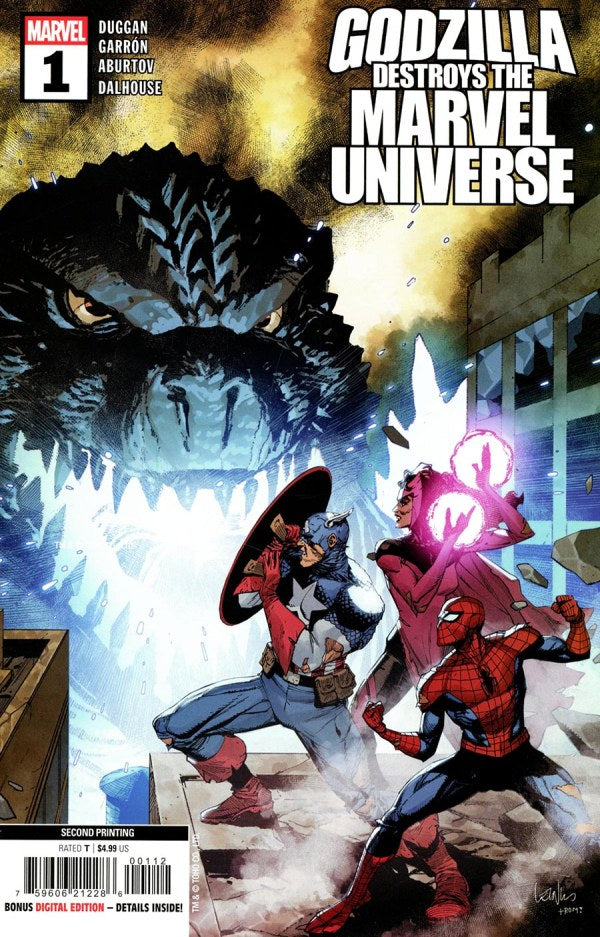 Godzilla Destroys the Marvel Universe #1 2nd Printing Leinil Francis Yu