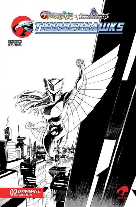 THUNDERCATS X SILVERHAWKS THUNDERHAWKS #2 CVR K DECLAN SHALVEY LINE ART VAR