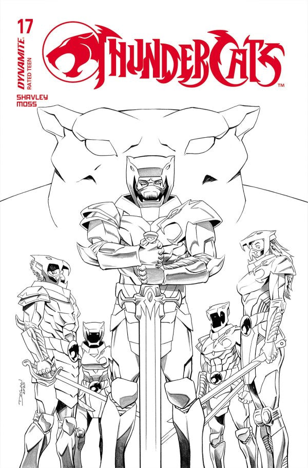 ThunderCats #17 Cover N 1:10 Declan Shalvey Black & White Variant