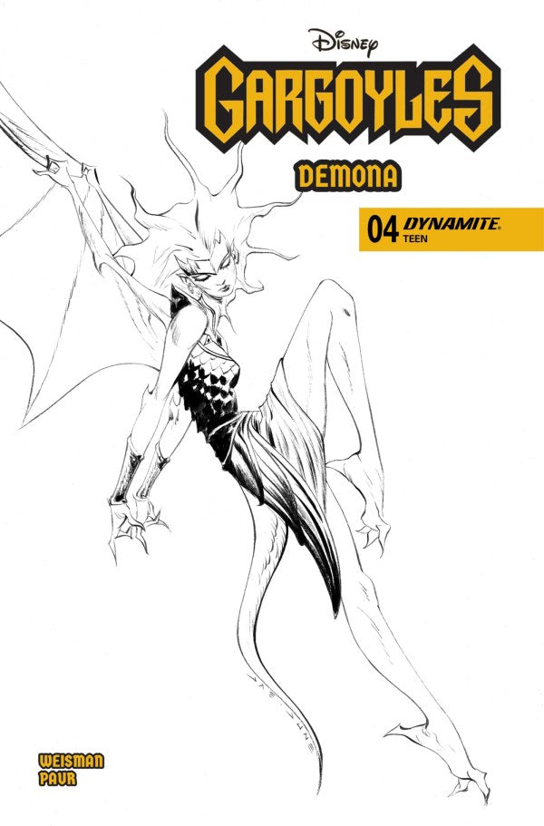 Gargoyles: Demona #4 Cover G 1:10 Jae Lee Black & White Variant