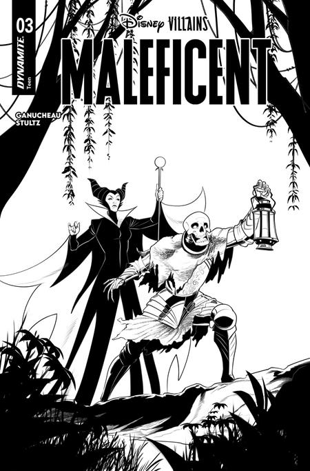 DISNEY VILLAINS MALEFICENT #3 CVR I INC 1:5 ROBERT QUINN LINE ART FOC BONUS VAR