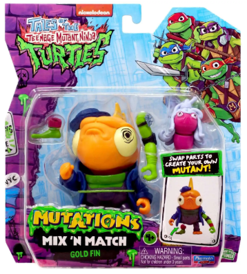 TMNT: Mutant Mayhem Movie Mutant Basic Action Figure Mix and Match Gold Fin