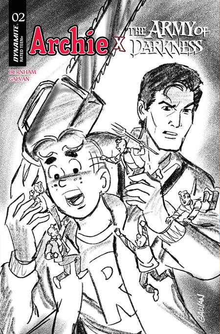 ARCHIE X ARMY OF DARKNESS #2 CVR G INC 1:10 BILL GALVAN PENCILS VAR