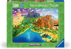 Ravensburger Minecraft 500 Piece Jigsaw Puzzle | Premium Quality Made in Europe | FSC Certified Materials