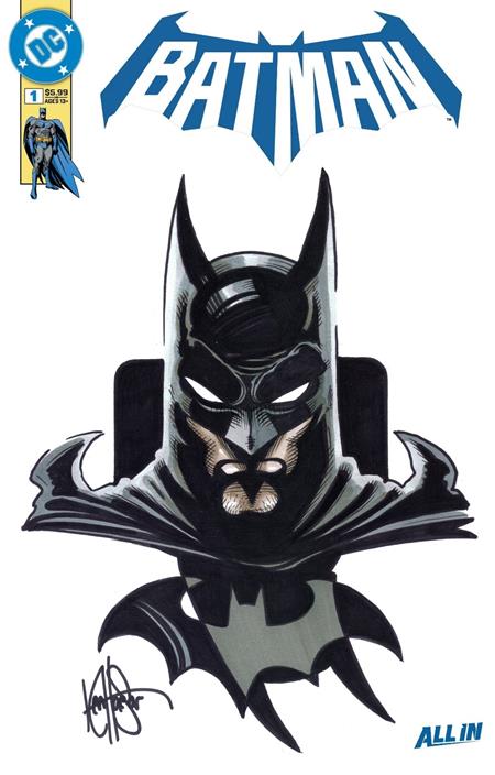 DF BATMAN #1 BLANK VARIANT WITH A SKETCH BY KEN HAESER