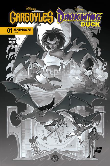 GARGOYLES DARKWING DUCK #1 CVR J INC 1:15 CIRO CANGIALOSI LINE ART VAR