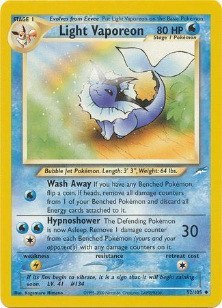 Light Vaporeon-Neo Destiny-Uncommon-Unlimited