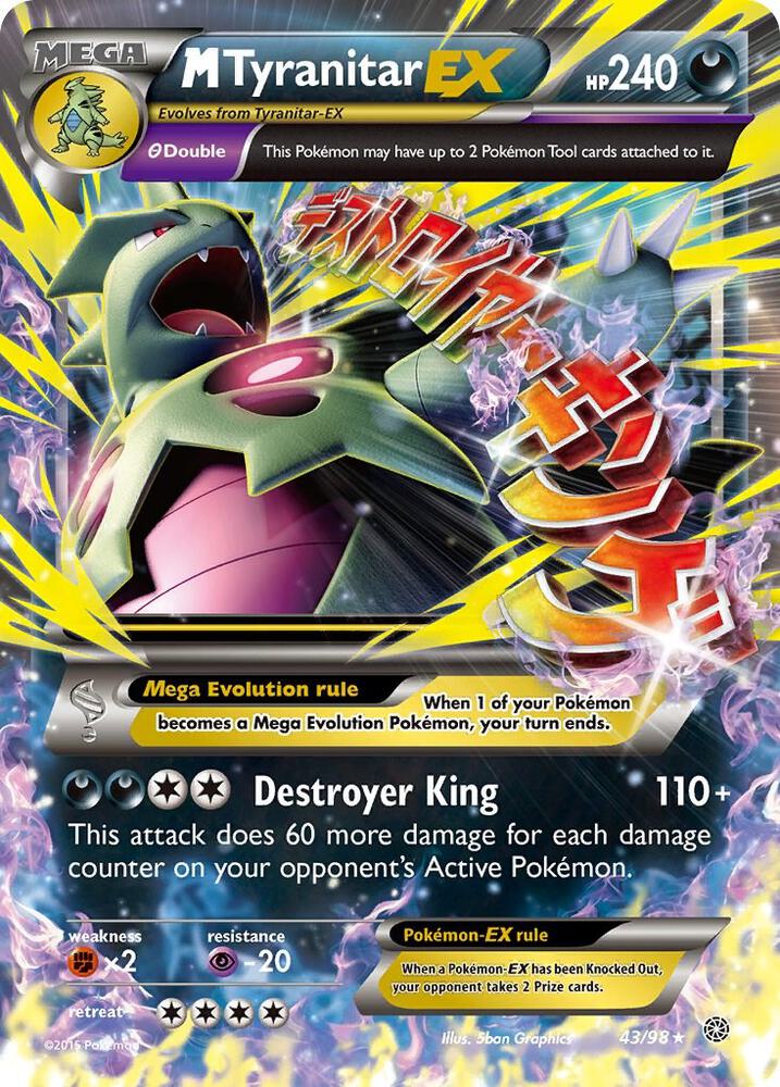 M Tyranitar EX-XY - Ancient Origins-Ultra Rare-Holofoil